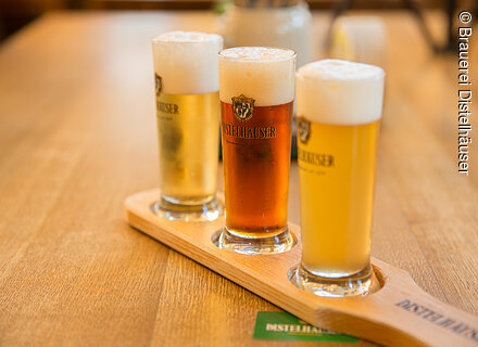 Bierprobe Brauerei Distelhäuser (Liebliches Taubertal)