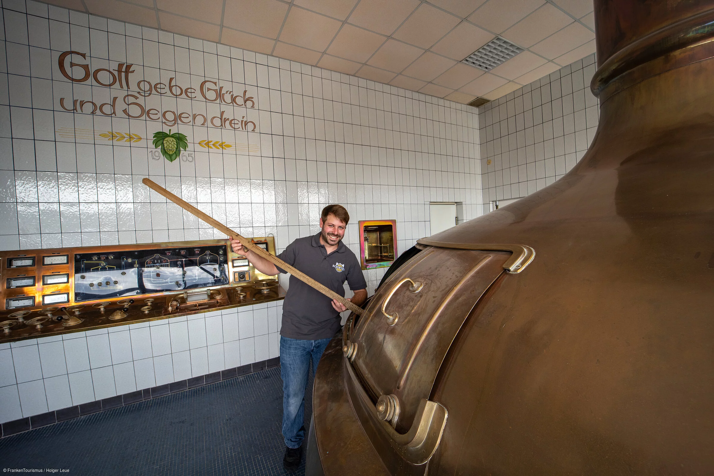 Brewmaster Oliver Selzer of Schwind Bräu brewery, Aschaffenburg Schweinheim, Bavaria, Franconia, Germany
