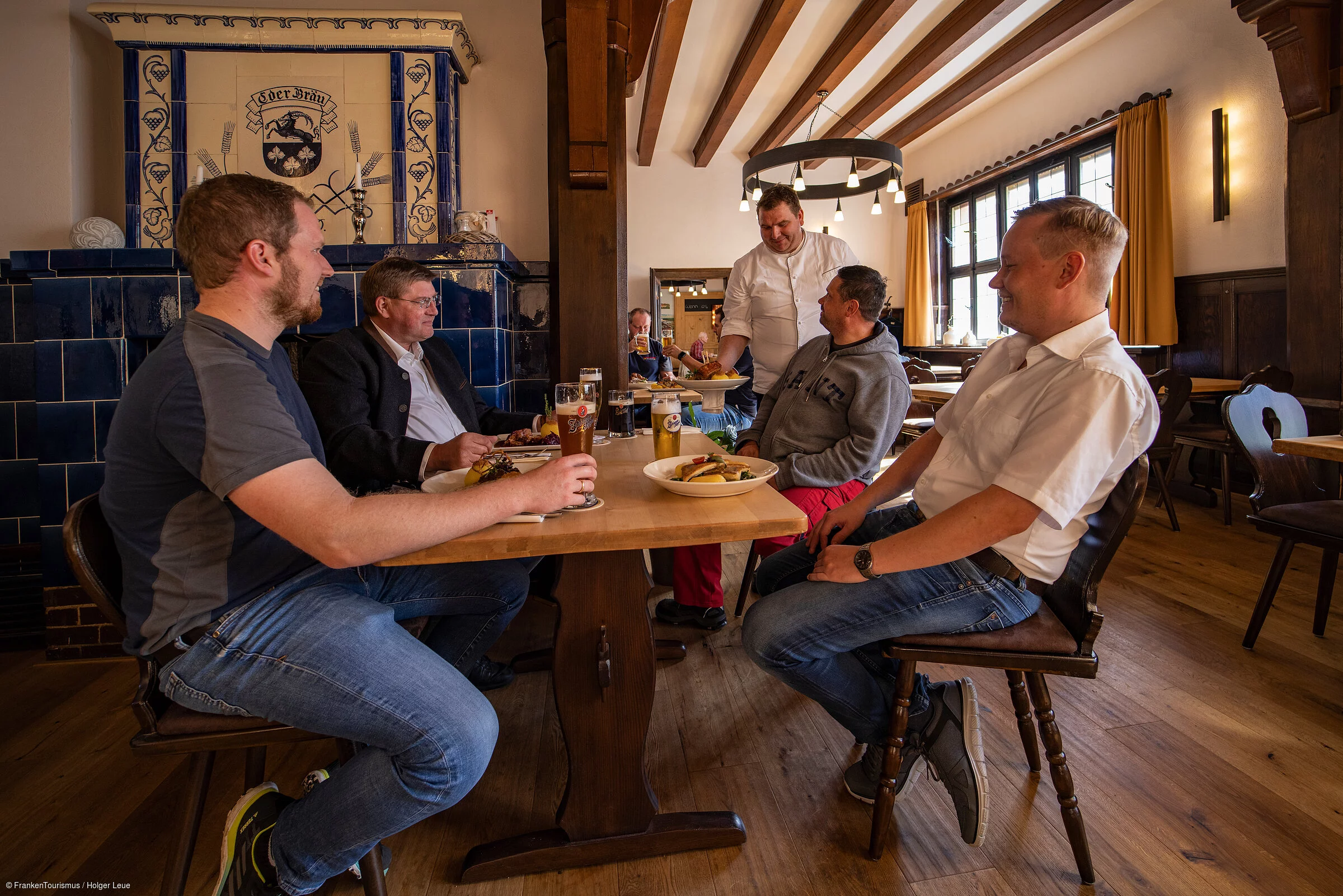 Brauereigaststätte Ederkeller at Eder & Heylands Brauerei brewery, Großostheim, Bavaria, Franconia, Germany