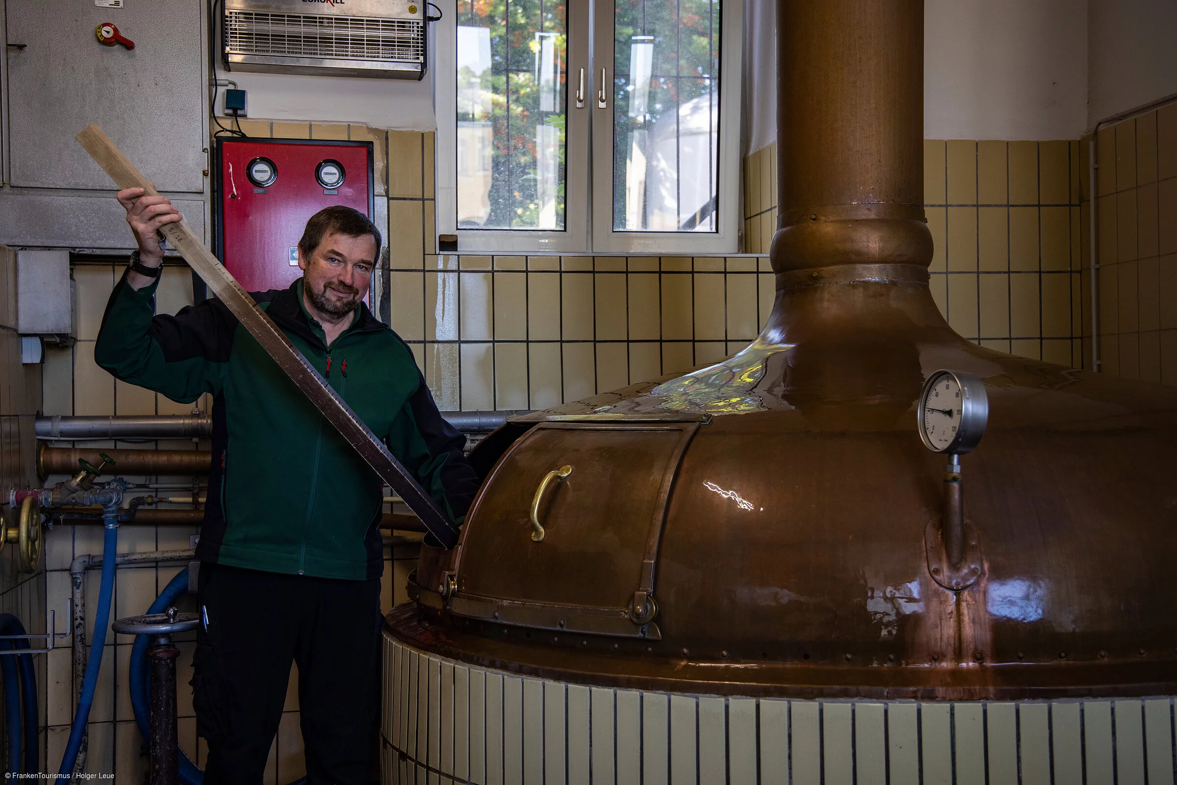 Brewmaster Frank Seyferth of Brauerei Nothhaft brewery, Marktredwitz, Franconia, Bavaria, Germany