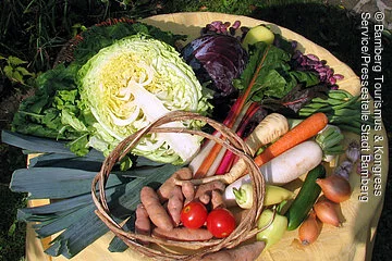 Die Bamberger Gärtner pflanzen miitten in der Stadt frisches Obst und Gemüse an