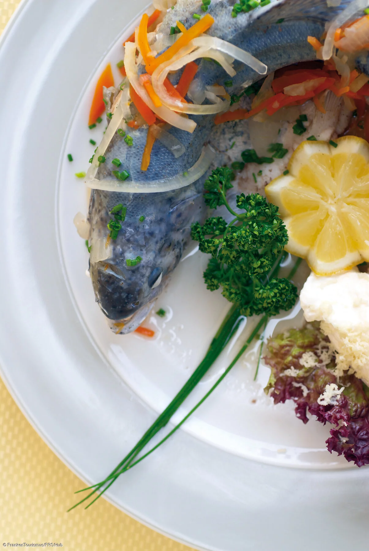 Fischgericht "blau"
