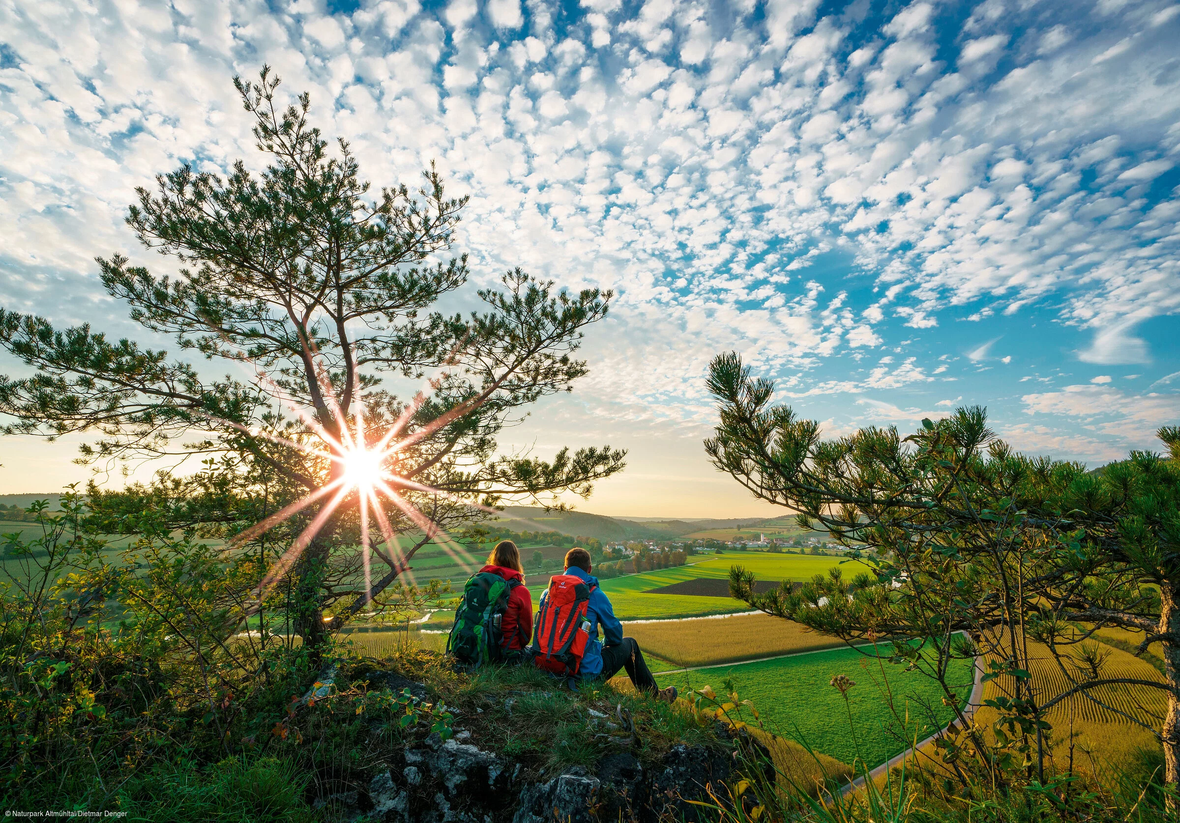 Sonnenuntergang auf den Burgsteinfelsen