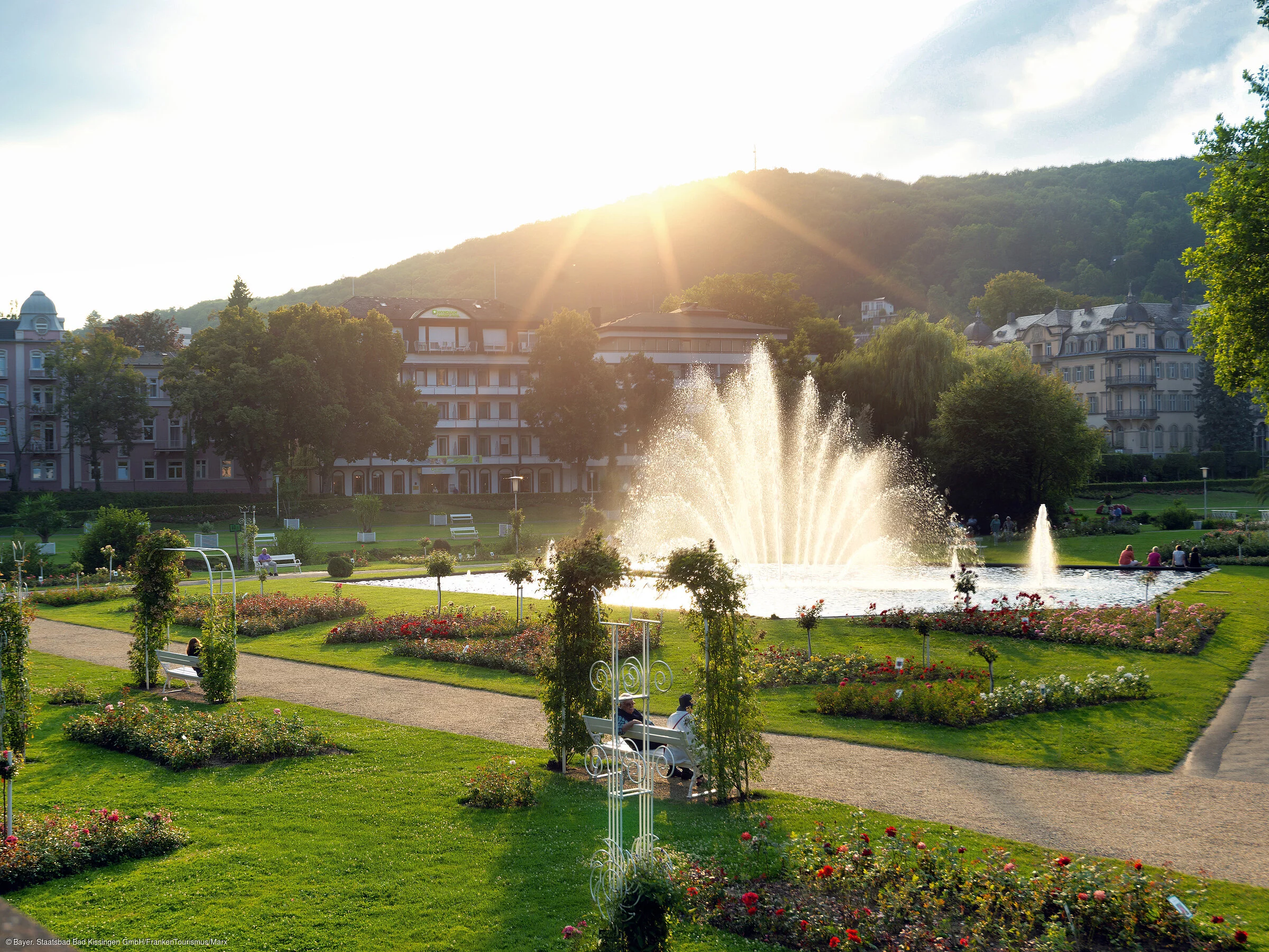 Sonnenuntergang Rosengarten