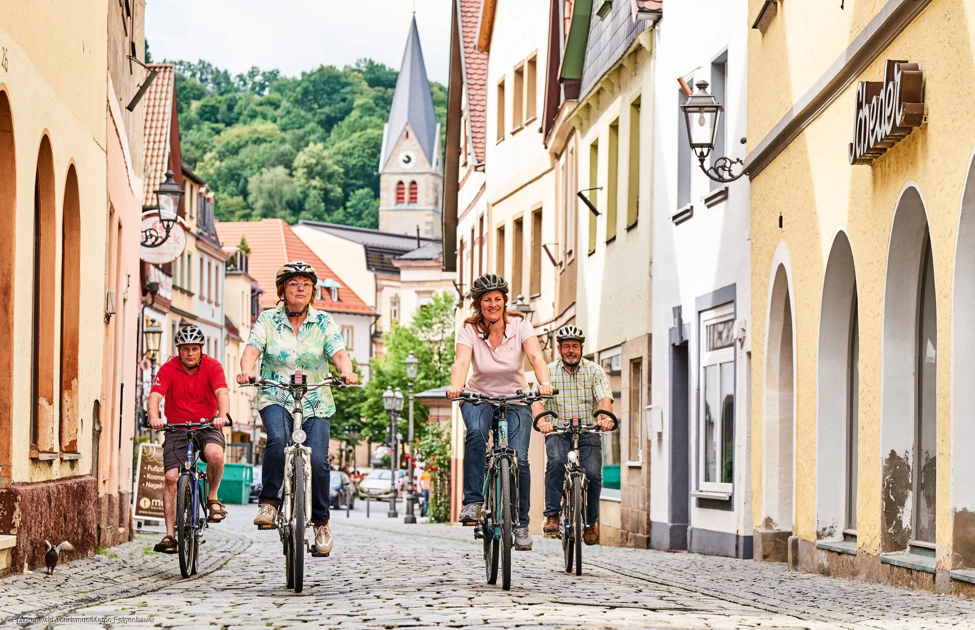 Radfahren in der Kulmbacher Altstadt