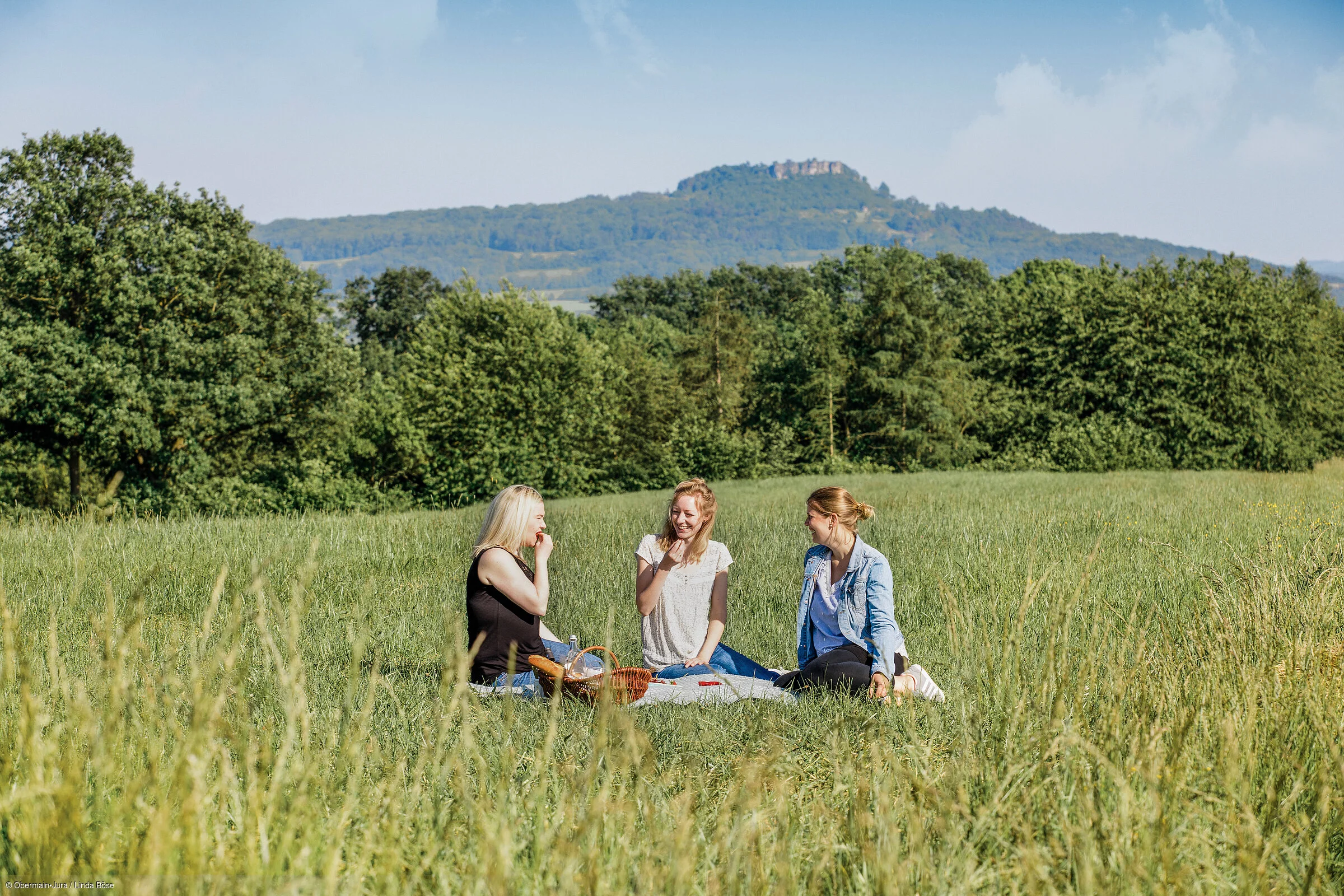 Picknick mit Blick auf Kloster Banz
