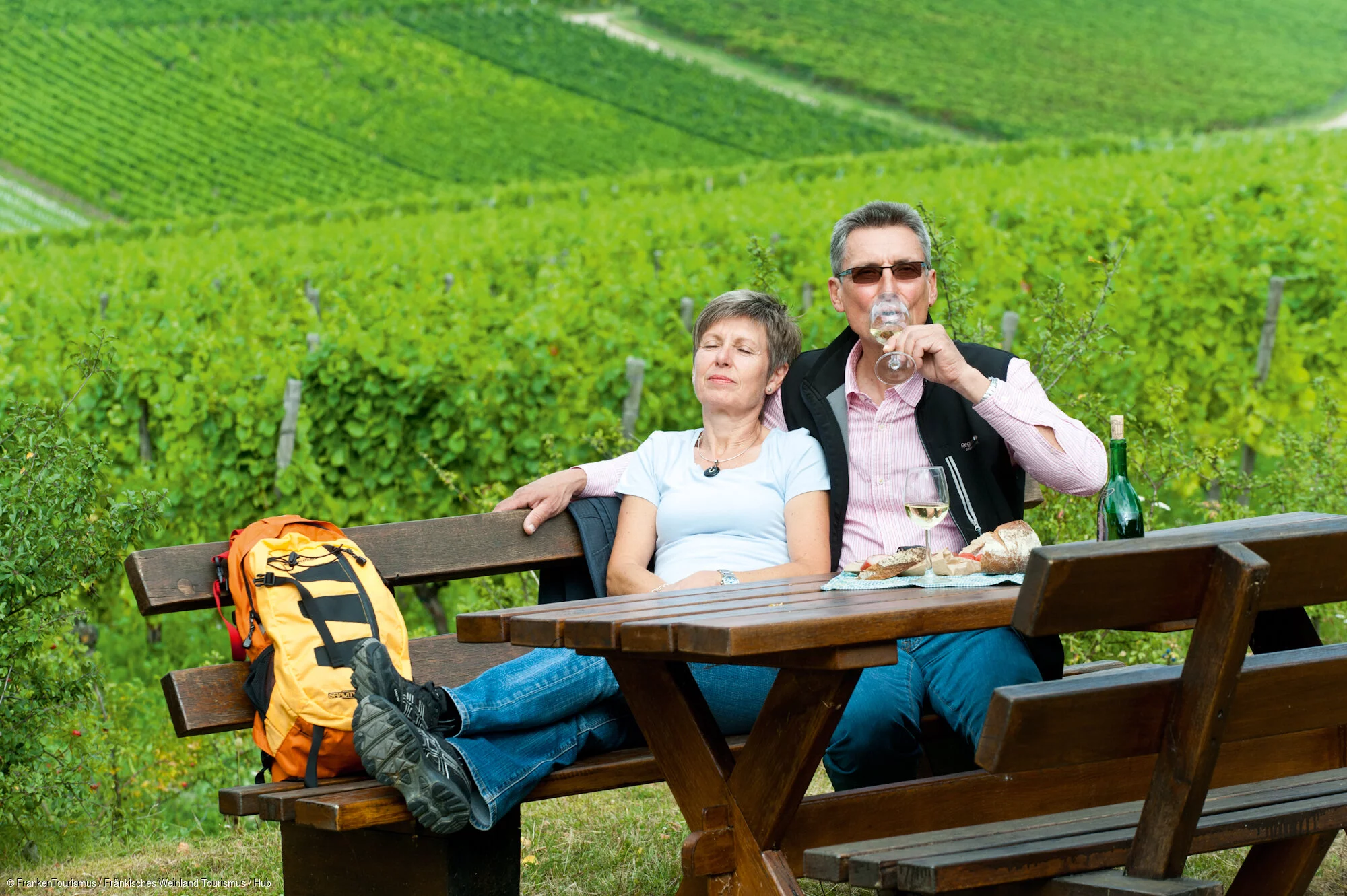 Picknick in den Weinbergen bei Iphofen