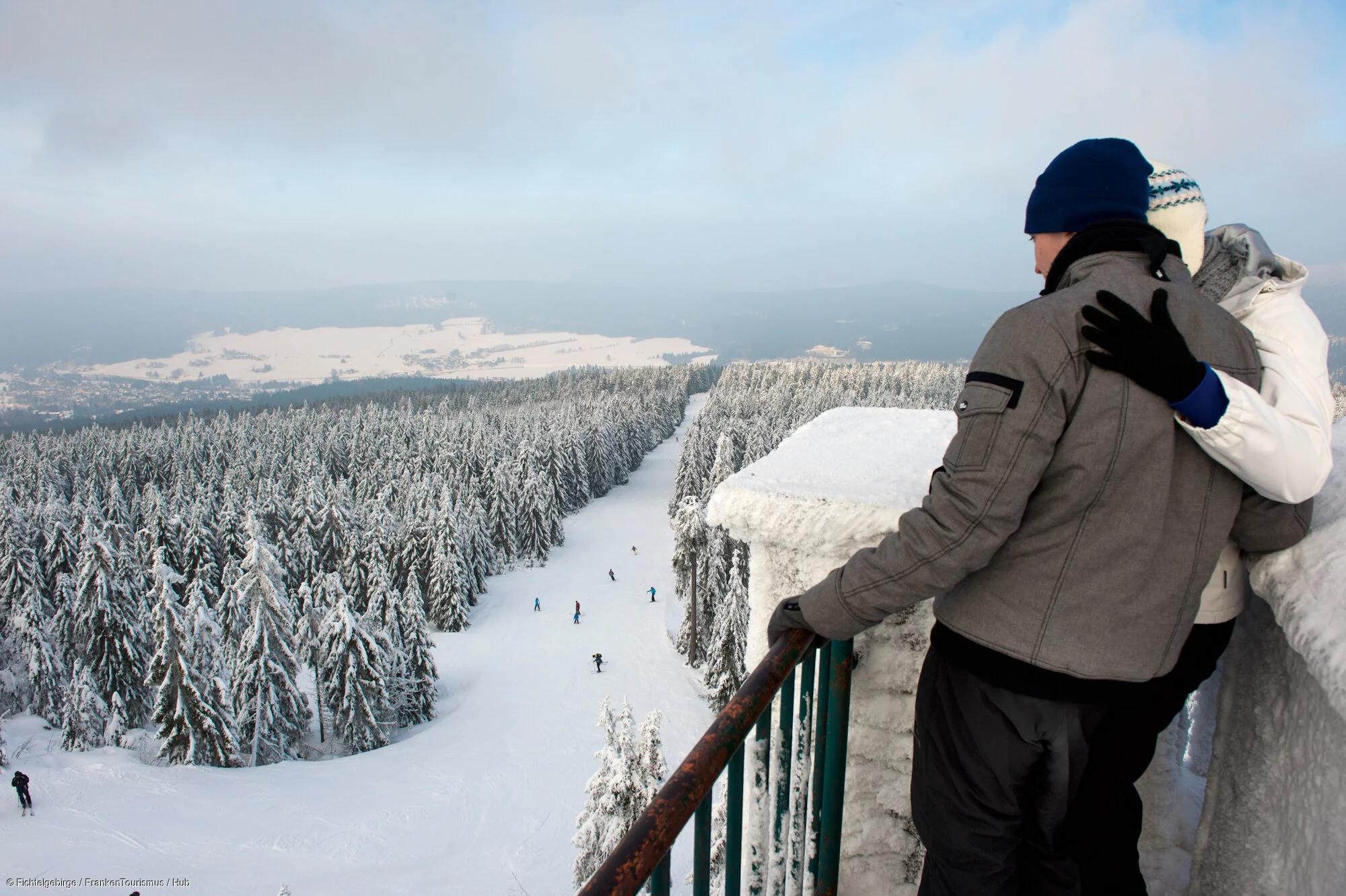 Winterpanorama auf dem Ochsenkopf