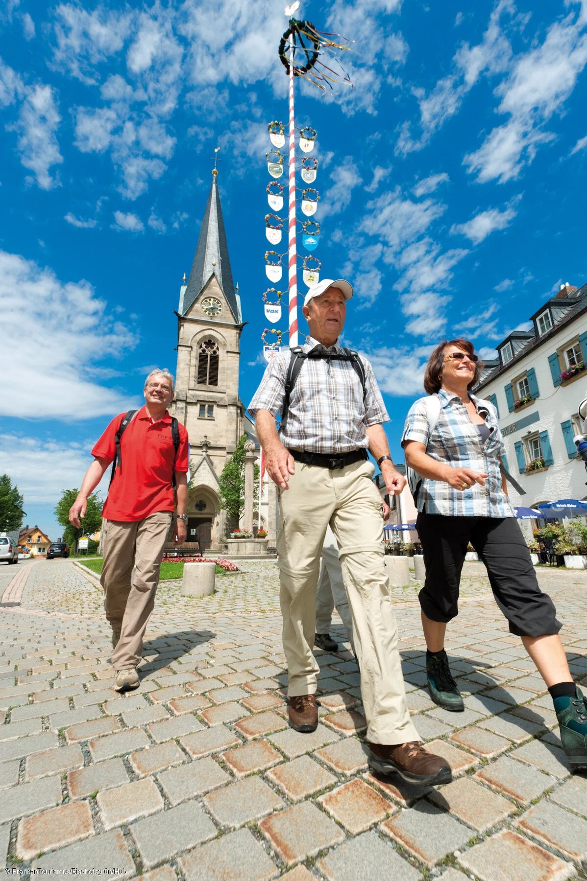 Wanderankunft am Marktplatz