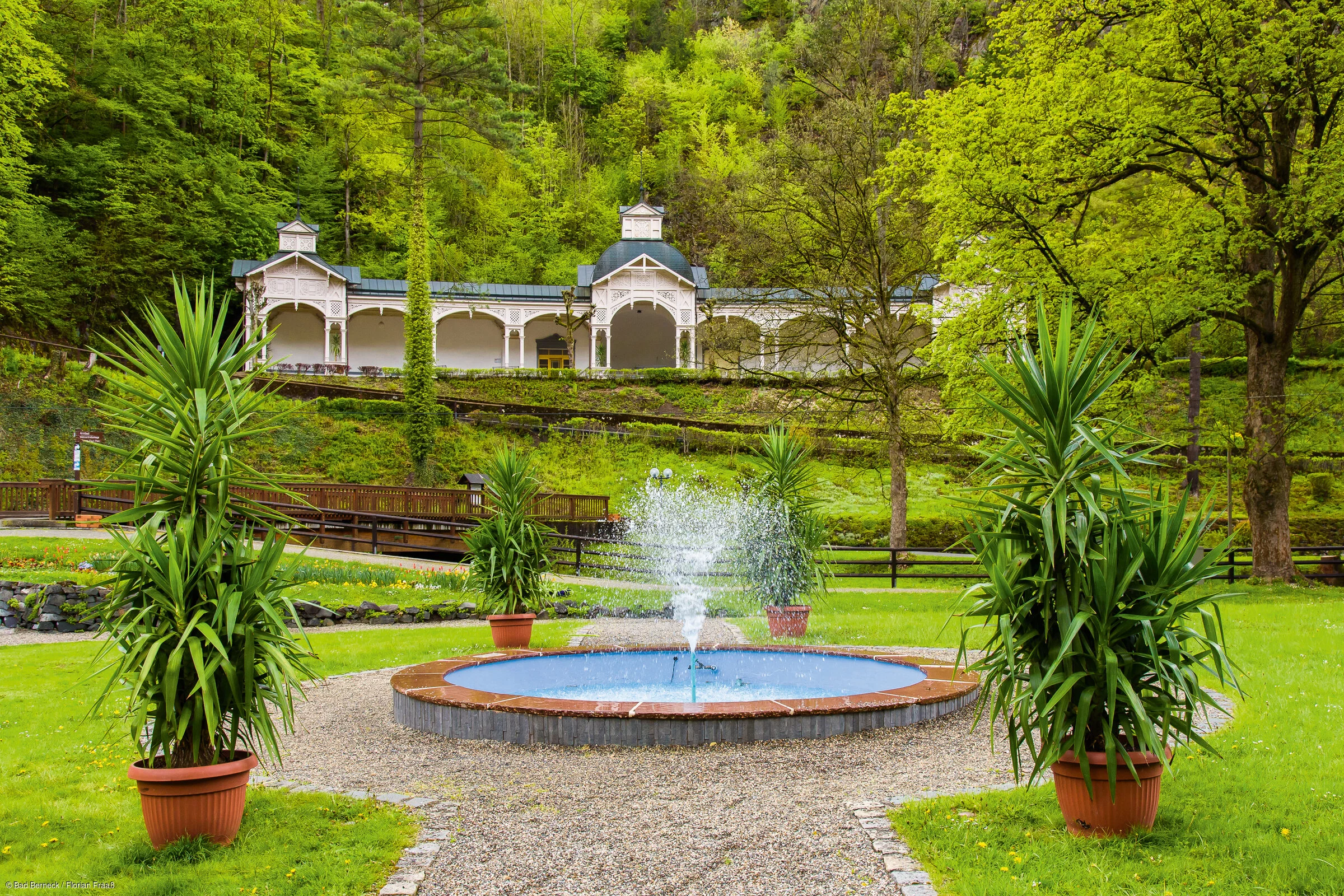 Kurpark mit Wasserfontäne