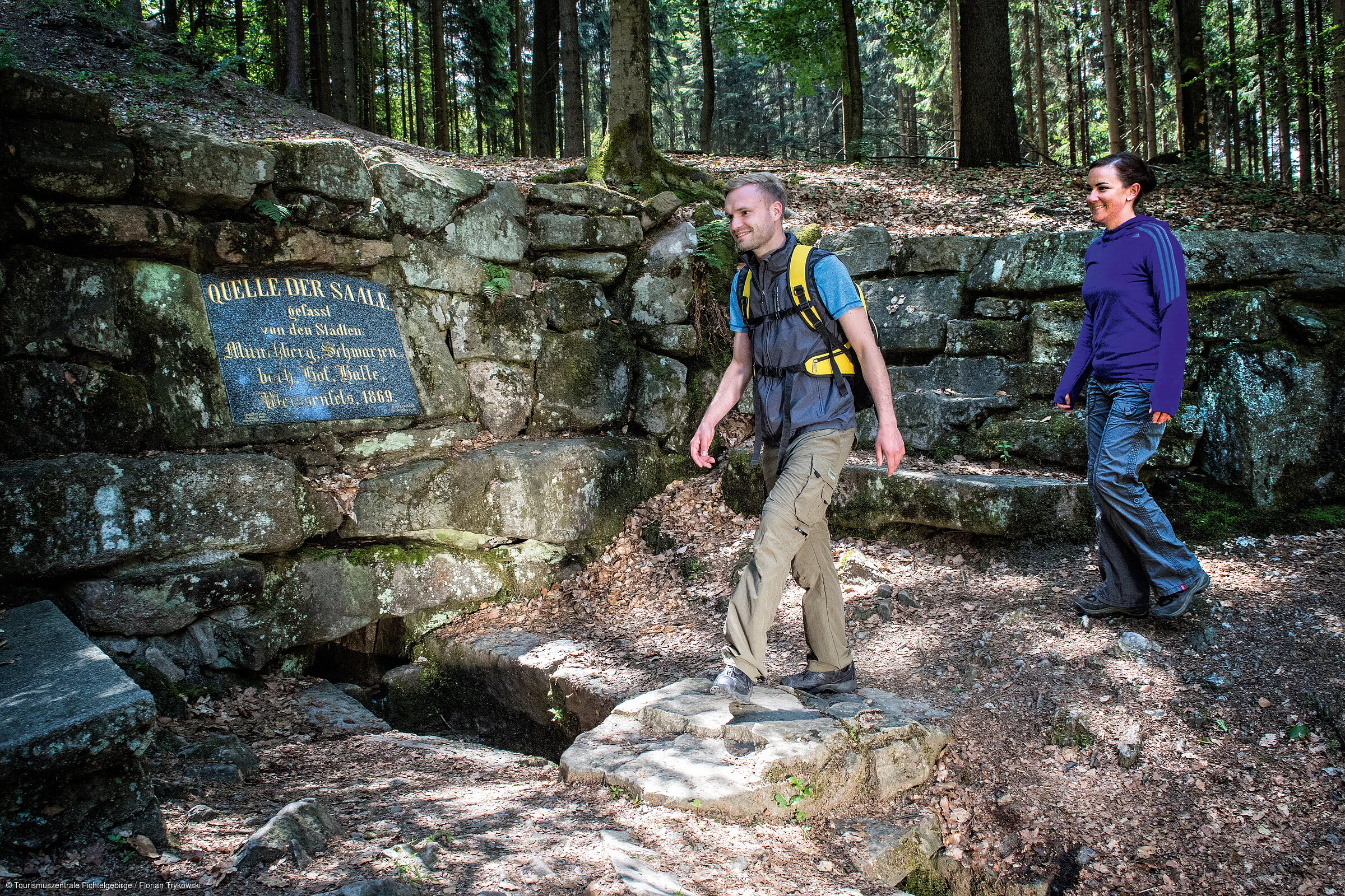 Wandern Saalequelle Tafel