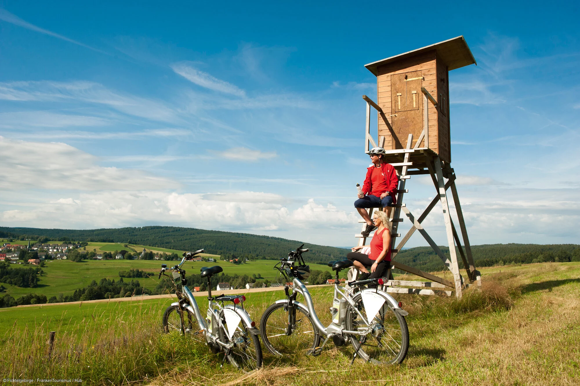 Radlerpause bei Bischofsgrün