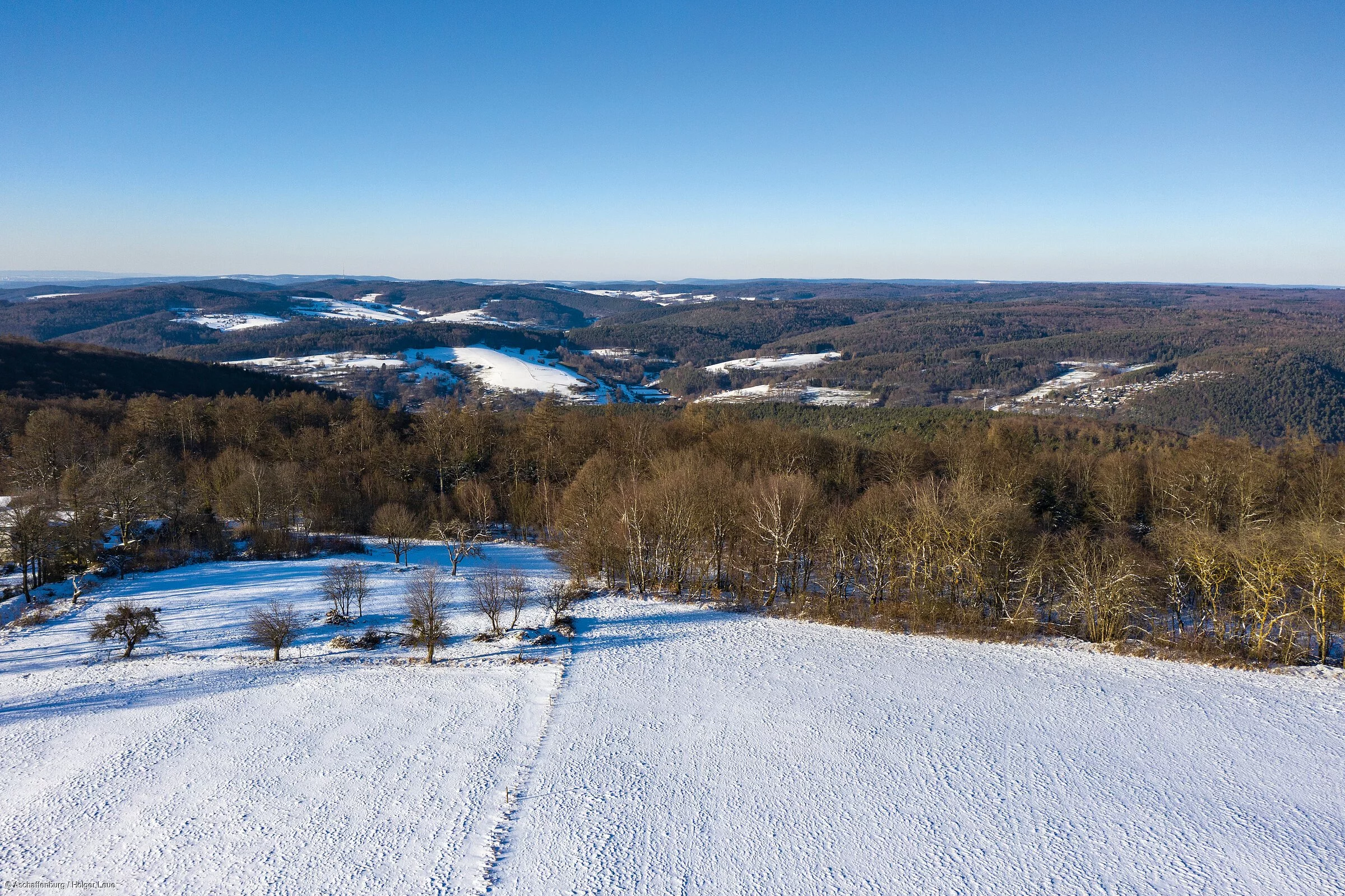 Spessartblick Schneelandschaft
