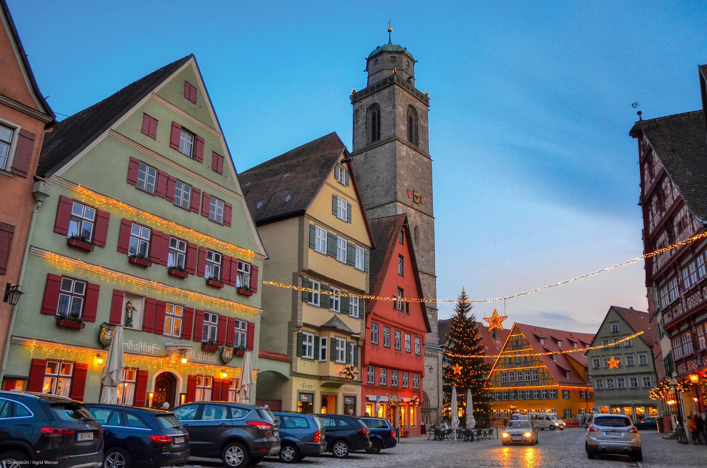 Weihnachtliche Stadtansicht