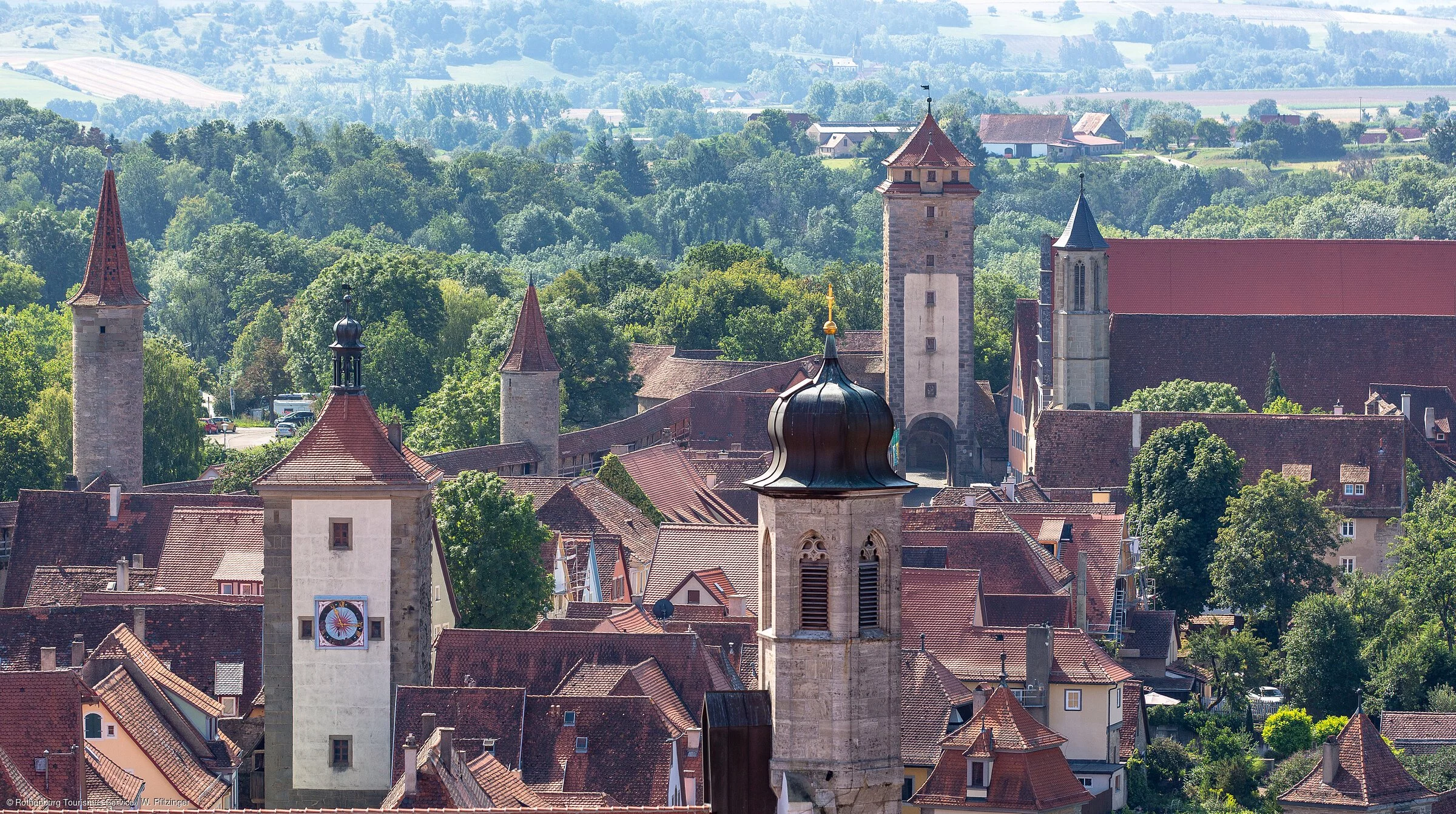 Stadtsilhouette und Türme Rothenburg