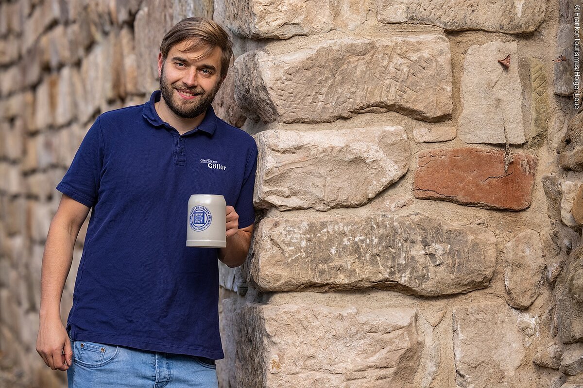Brewmaster Fritz Göller of Brauerei Göller brewery, Zeil am Main, Franconia, Bavaria, Germany